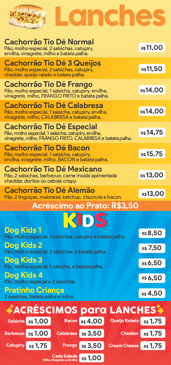 Cardápio  Teco's Lanches